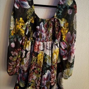 Express Elegant Black Textured Skirt